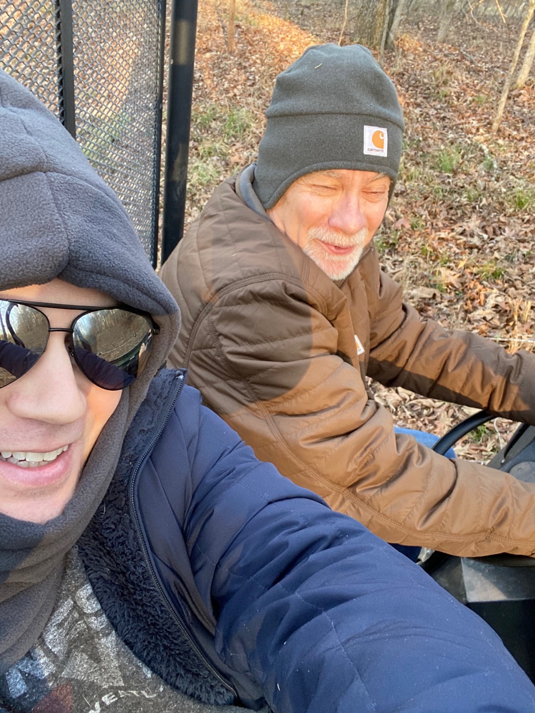 two of the four of us, riding the place   December